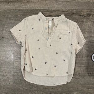 Rylee + Cru bee print top 12-18 months